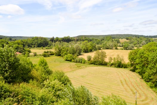 View of the countryside of Mont-Devant-Sassey in the department of Meuse in France