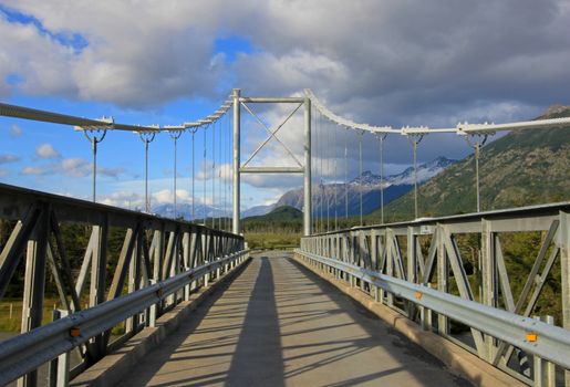 Bridge to Villa O Higgins, Carretera Austral, Patagonia, Chile