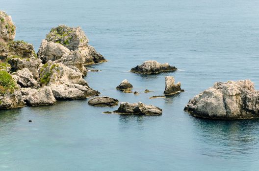 Roks on the sea on beautiful sicilian sea - Italy