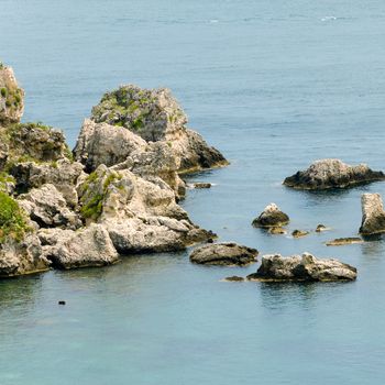 Roks on the sea on beautiful sicilian sea - Italy
