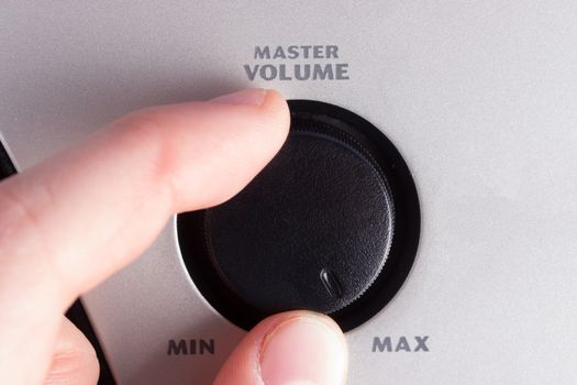 volume switcher turn on maximum. Max volume concept