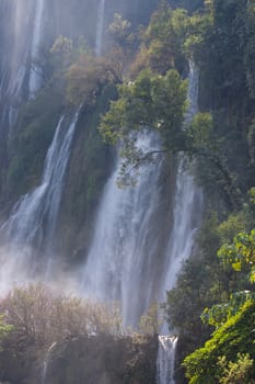 Thi Lo Su(Tee Lor Su) waterfall in Umphang Wildlife Sanctuary. Thi Lo Su is claimed to be the largest and highest waterfall in northwestern Thailand.