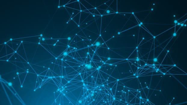Abstract connected dots. Technology concept. Digital backdrop. 3d rendered