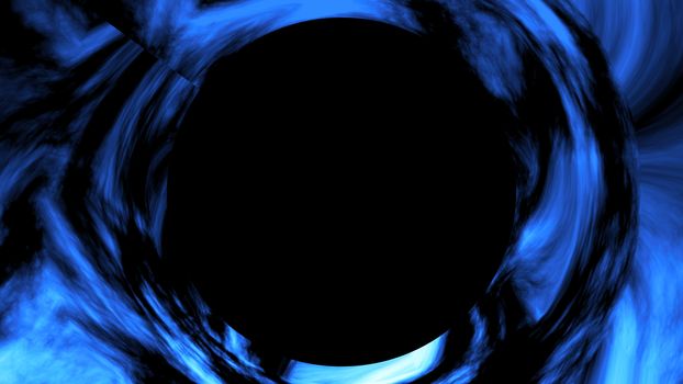 Black hole in space. Abstract digital backdrop. 3d rendered