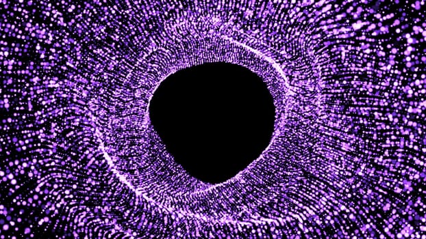 Abstract background with flow particles. Digital backdrop. 3d rendered
