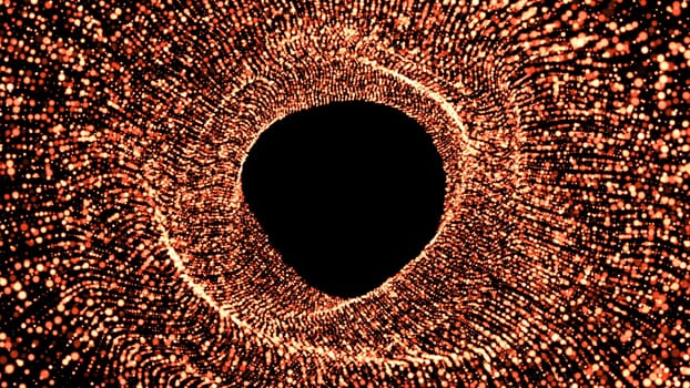 Abstract background with flow particles. Digital backdrop. 3d rendered