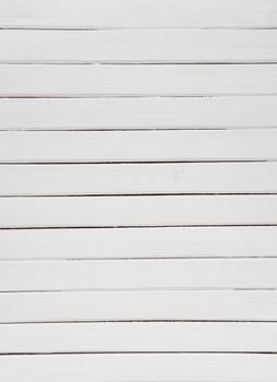 Background of white horizontal wooden planks, painted with environmentally friendly color