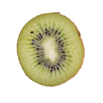 Half of kiwi isolated on a white background