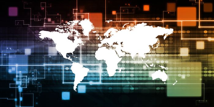 Global Technology Business Abstract Background as Art