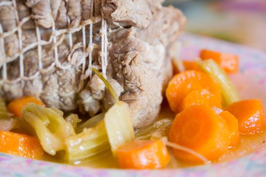 Rost Beef with carrots and rosemay
