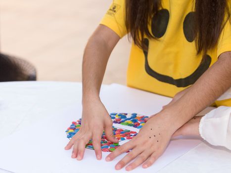 Kids playing with plasticine