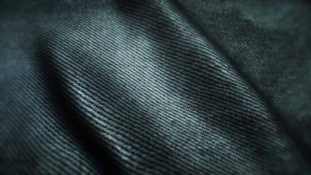 Realistic jeans waving in the wind. Abstract background Ultra-HD resolution. Close-up fabric texture. Seamless loop.