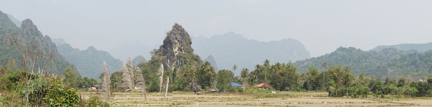 Landscape around Vang Vieng, Laos, Asia