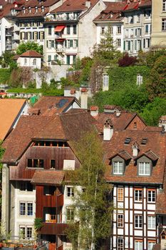 The view on old town of a Bern