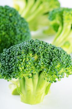 Fresh broccoli close up as a background