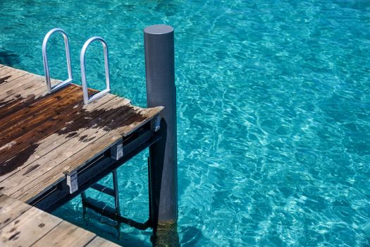 A summer image of a dock located on Lake Tahoe. Image was taken at Sugar Pine Point, on Tahoe's West side.