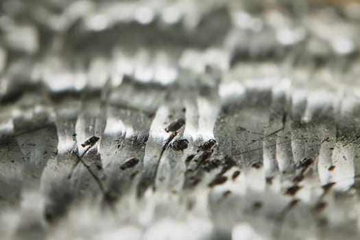 Abstract faceted crystallized background. Metal crystal design. Selective focus