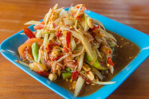 papaya salad of spicy Thai food style.