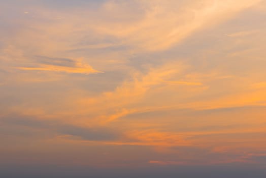 golden sky at the sunrise for background.