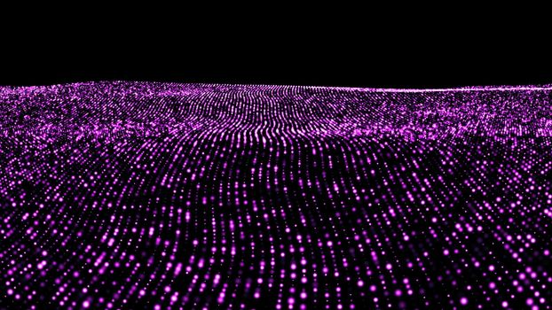 Abstract digital landscape. CG background. 3d illustration