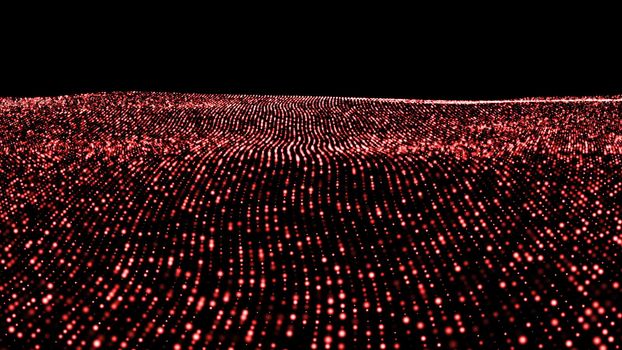 Abstract digital landscape. CG background. 3d illustration