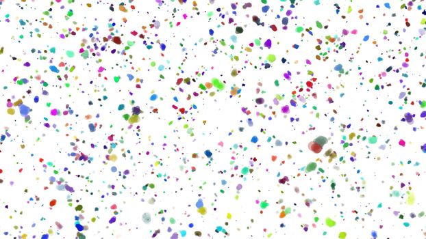 Colorful Confetti in front of White Background. 3d illustration