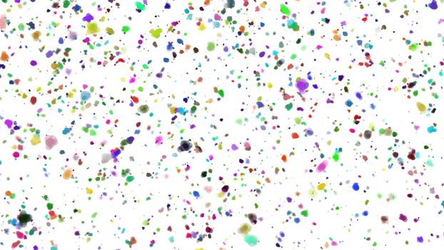 Colorful Confetti in front of White Background. 3d illustration