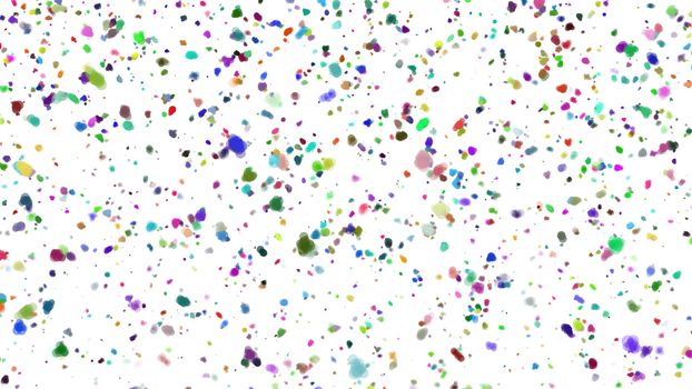 Colorful Confetti in front of White Background. 3d illustration