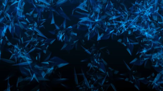 Abstract blue diamond background. digital art. 3d illustration