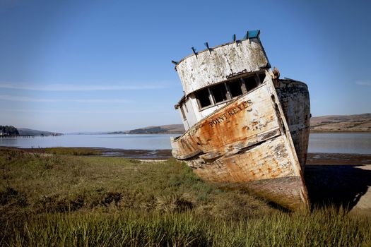 This is the famous Point Reyes scooner that was beached many years ago.