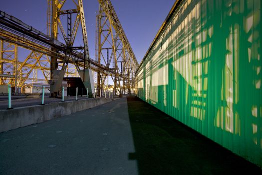 Mare island's central repair district side where most of the modern ship repairs occur. Mare Island is located in Vallejo, California.