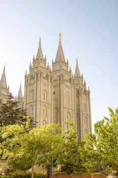 The Salt Lake Temple is located in Salt Lake City Utah and took ~40 years to build (from 1853 to 1893) and remains one of the most most visited locations in the state.  The Temple is sacred to members of the Church of Jesus Christ of Latter-day Saints (also referred to as the Mormons)