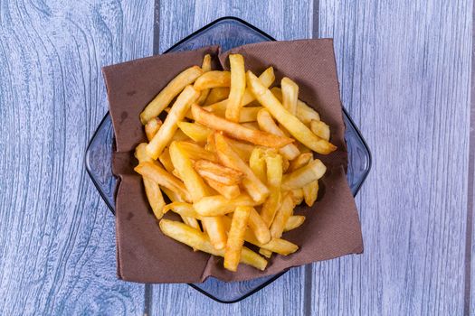 Potatoes chip, French Fries Background, Close Up