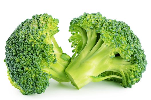 Fresh broccoli isolated on a white background