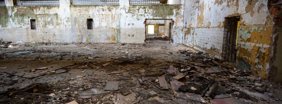 ruins of a very heavily polluted industrial factory, industrial series
