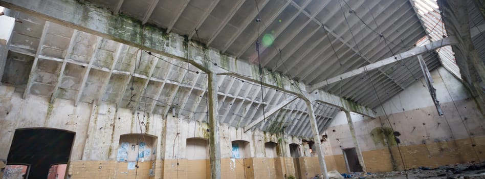 ruins of a very heavily polluted industrial factory, industrial series