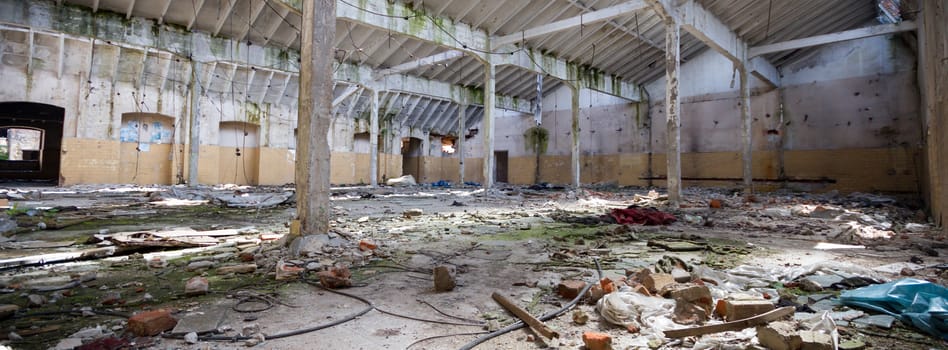 ruins of a very heavily polluted industrial factory, industrial series