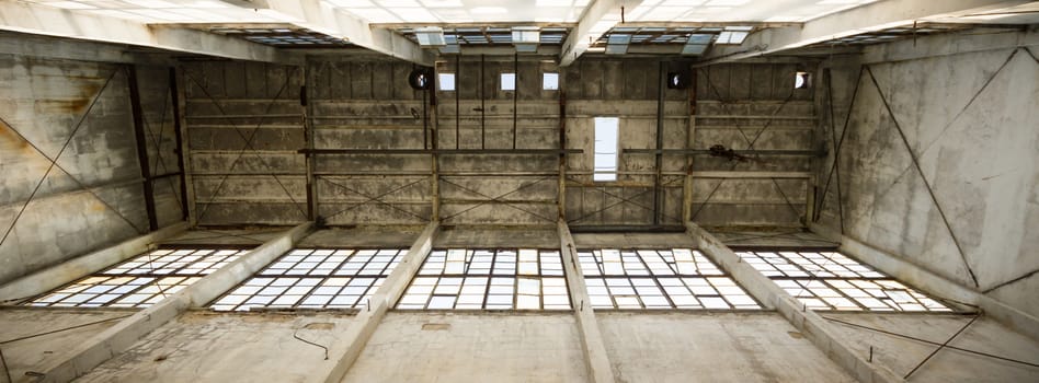 ruins of a very heavily polluted industrial factory, industrial series
