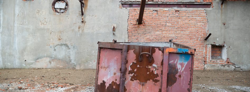 ruins of a very heavily polluted industrial factory, industrial series