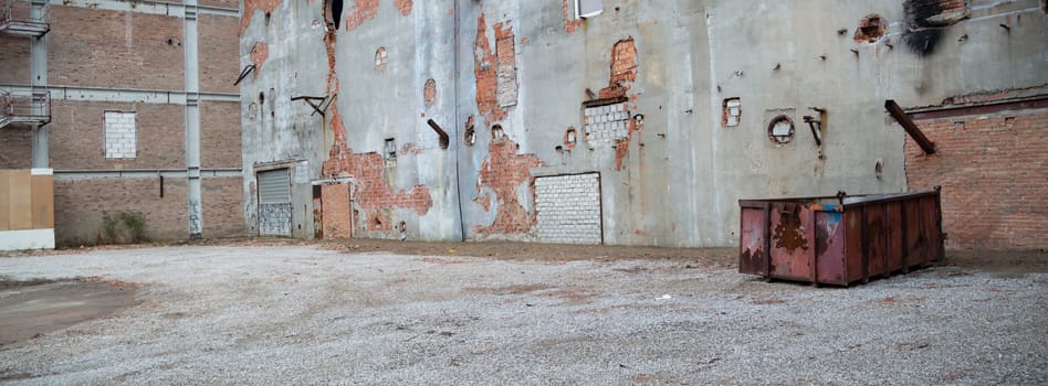 ruins of a very heavily polluted industrial factory, industrial series