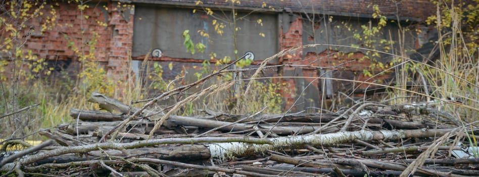 ruins of a very heavily polluted industrial factory, industrial series