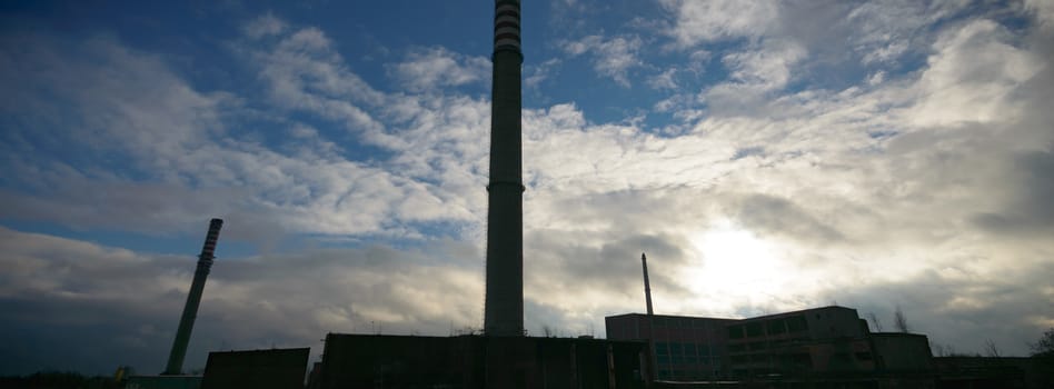 ruins of a very heavily polluted industrial factory, industrial series