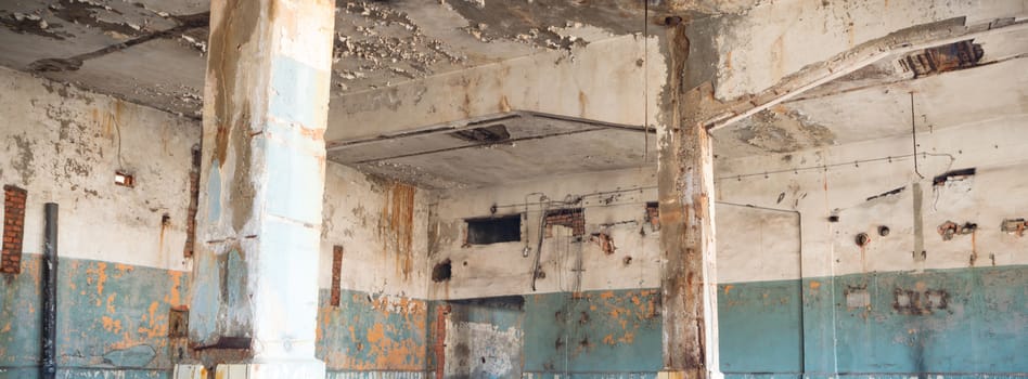 ruins of a very heavily polluted industrial factory, industrial series