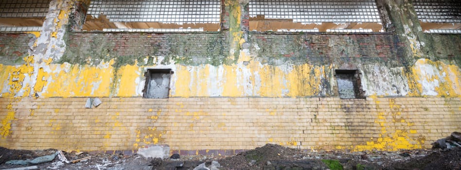 ruins of a very heavily polluted industrial factory, industrial series