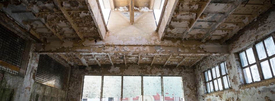 ruins of a very heavily polluted industrial factory, industrial series
