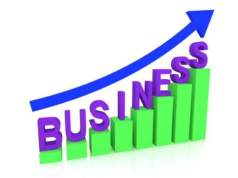 Business graph,3d