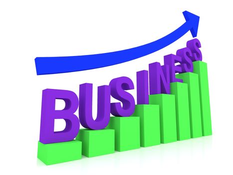 Business graph,3d