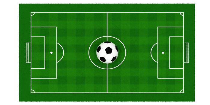 soccer field or football field,3d