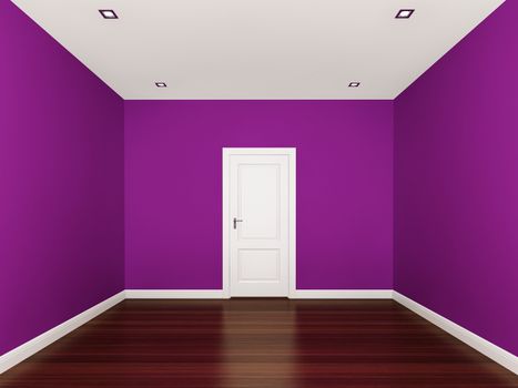 purple wall,empty room,3d  interior