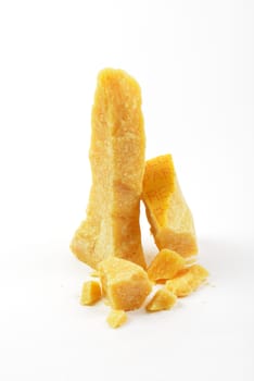 Pieces of true Parmesan cheese